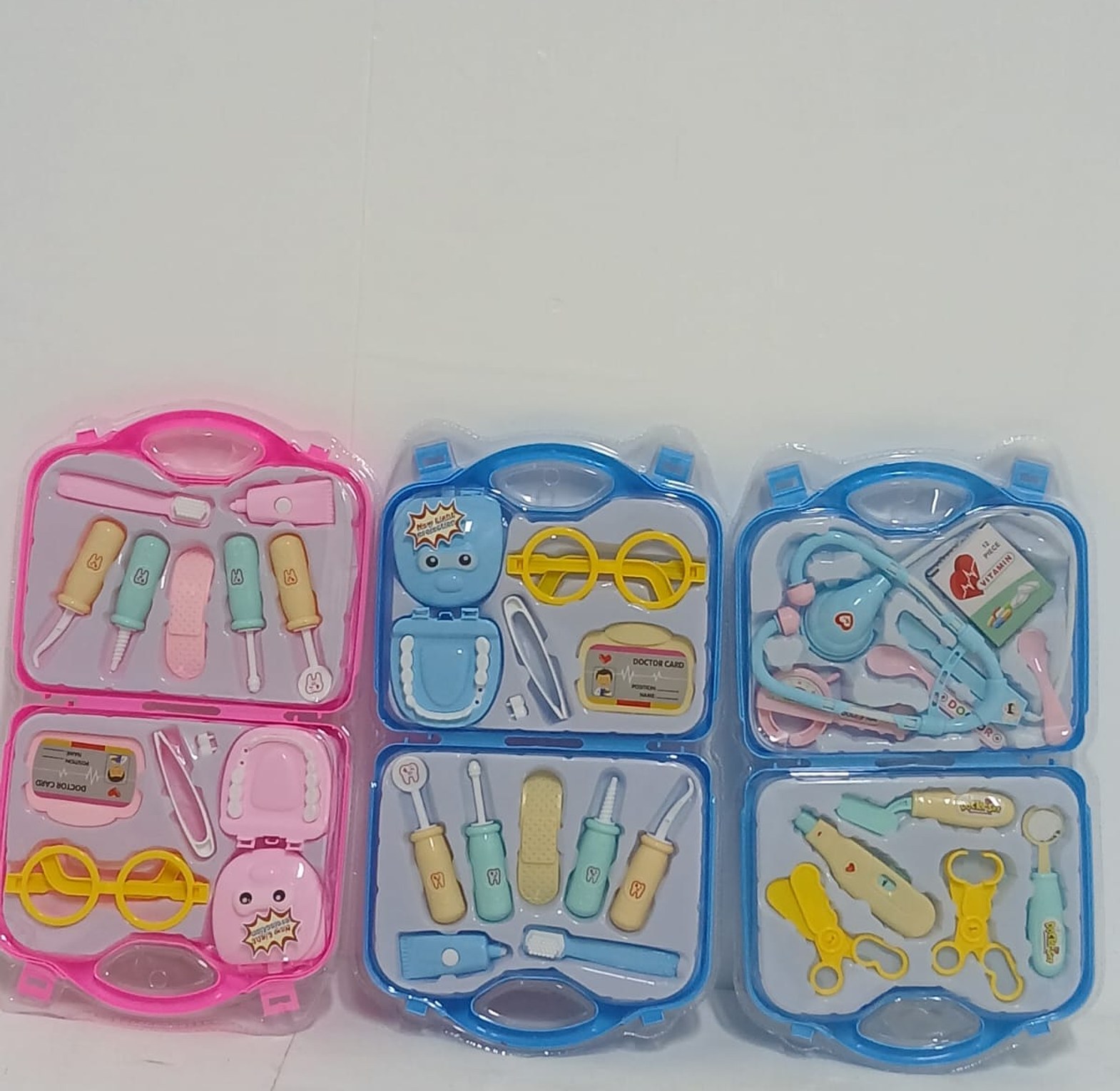 Kids Doctor Play Set Medical Kit Toy with Carry Case – Pretend Doctor & Dentist Role Play Set for Boys & Girls image