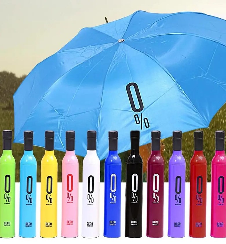 Wine Bottle Umbrella Foldable Windproof Portable Rain Umbrella for Men & Women – High Quality UV Protection Umbrella Nairobi image