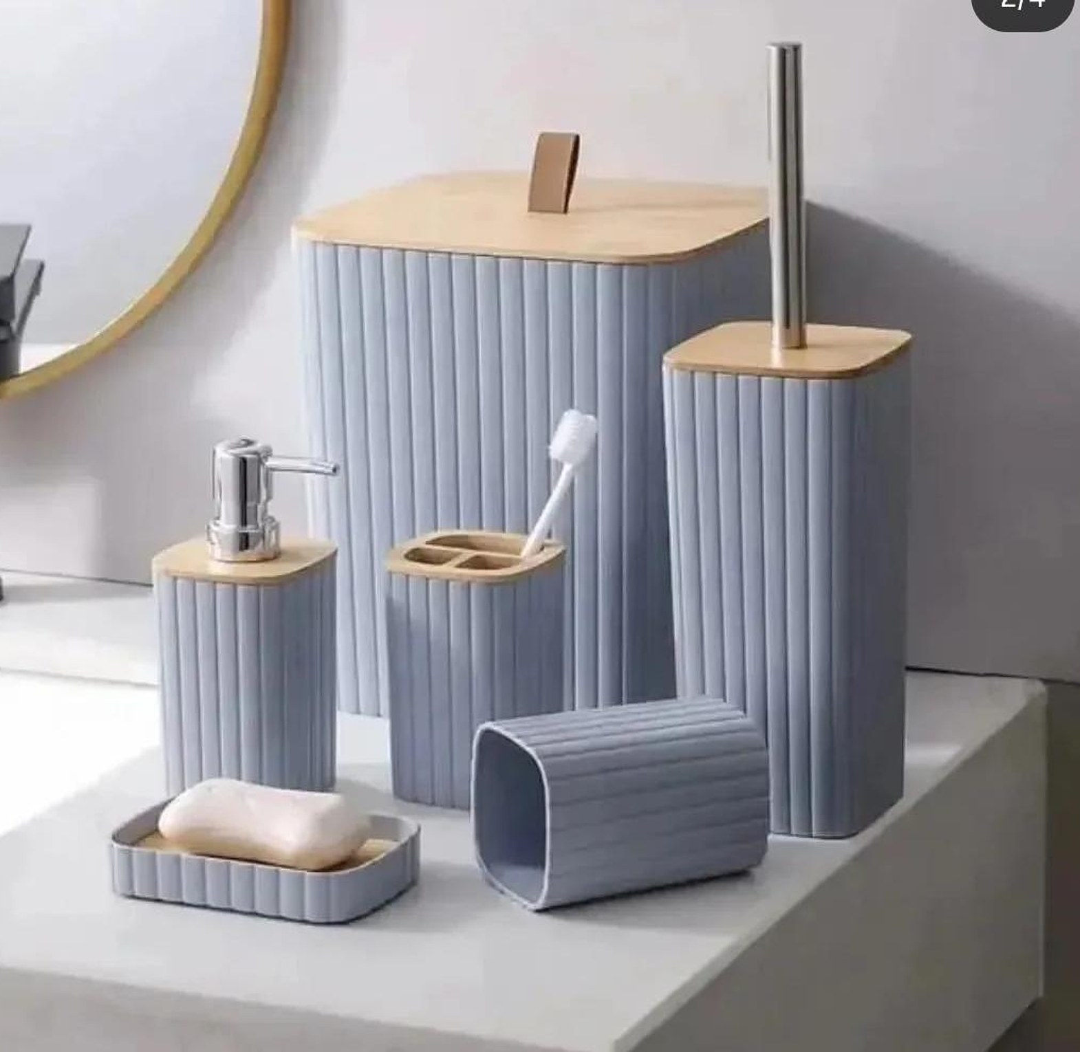 6 in 1 bathroom accessories set image