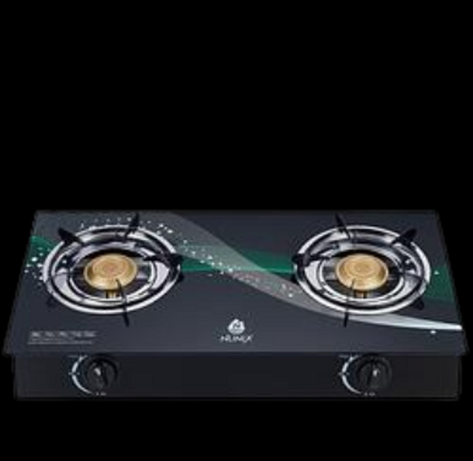 Nunix Auto Ignition Glass Top 2 Burner Gas Cooker image