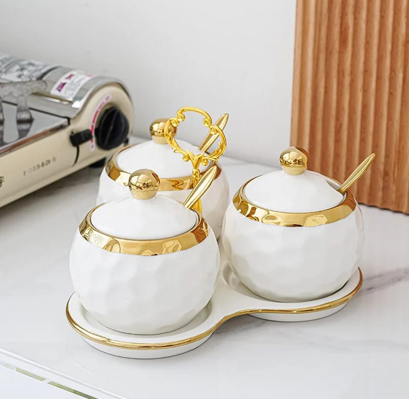 Nordic Ceramic Household Kitchen Seasoning Jars image