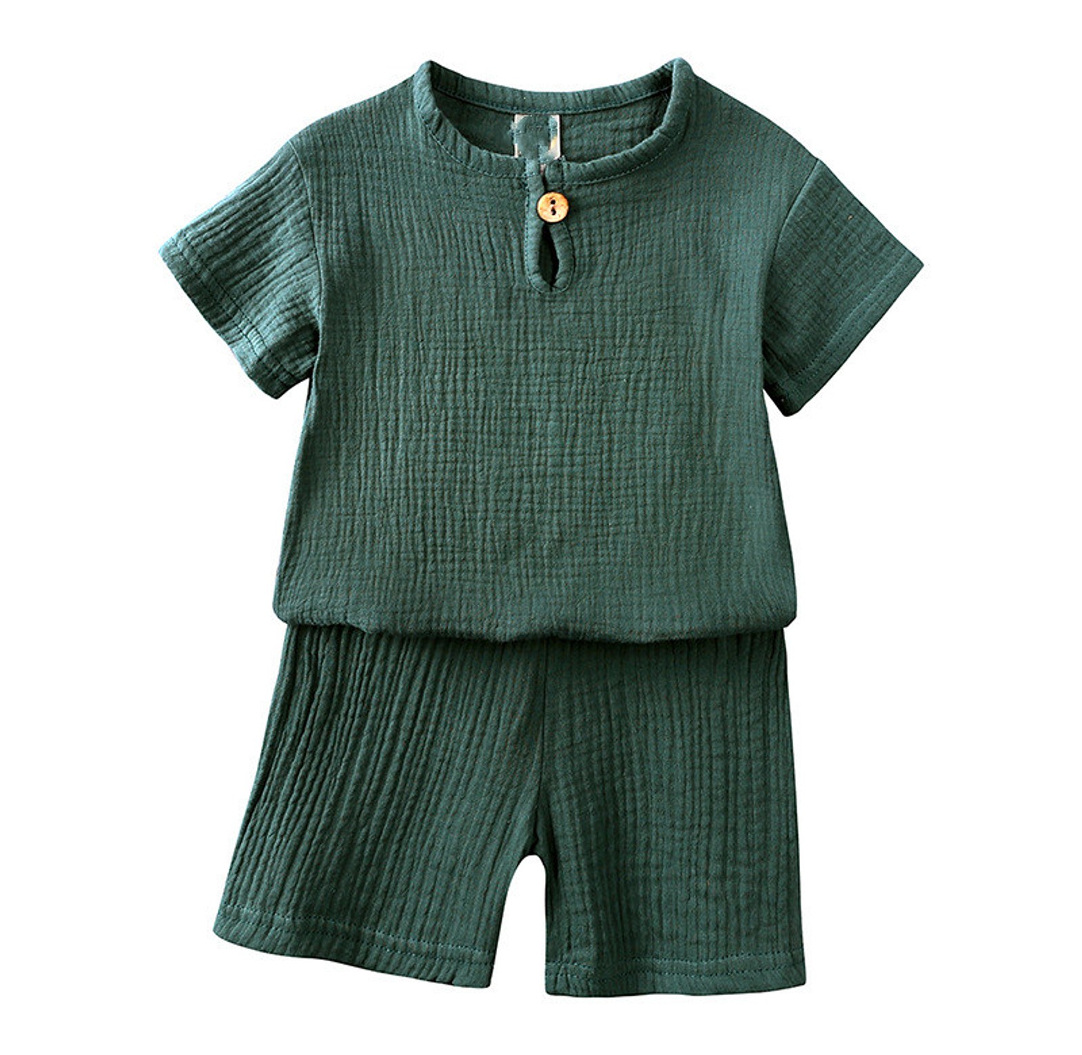 Muslin Cotton Boys Baby Short Set image