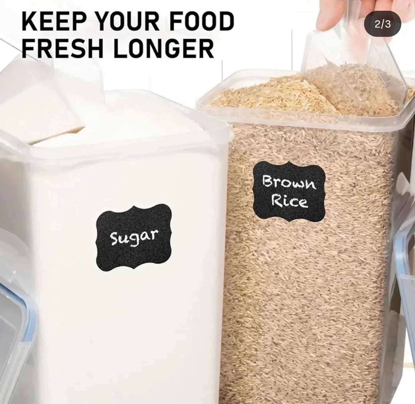 2pcs Extra Large BPA-Free Food Storage Containers 8.5L x 2 image