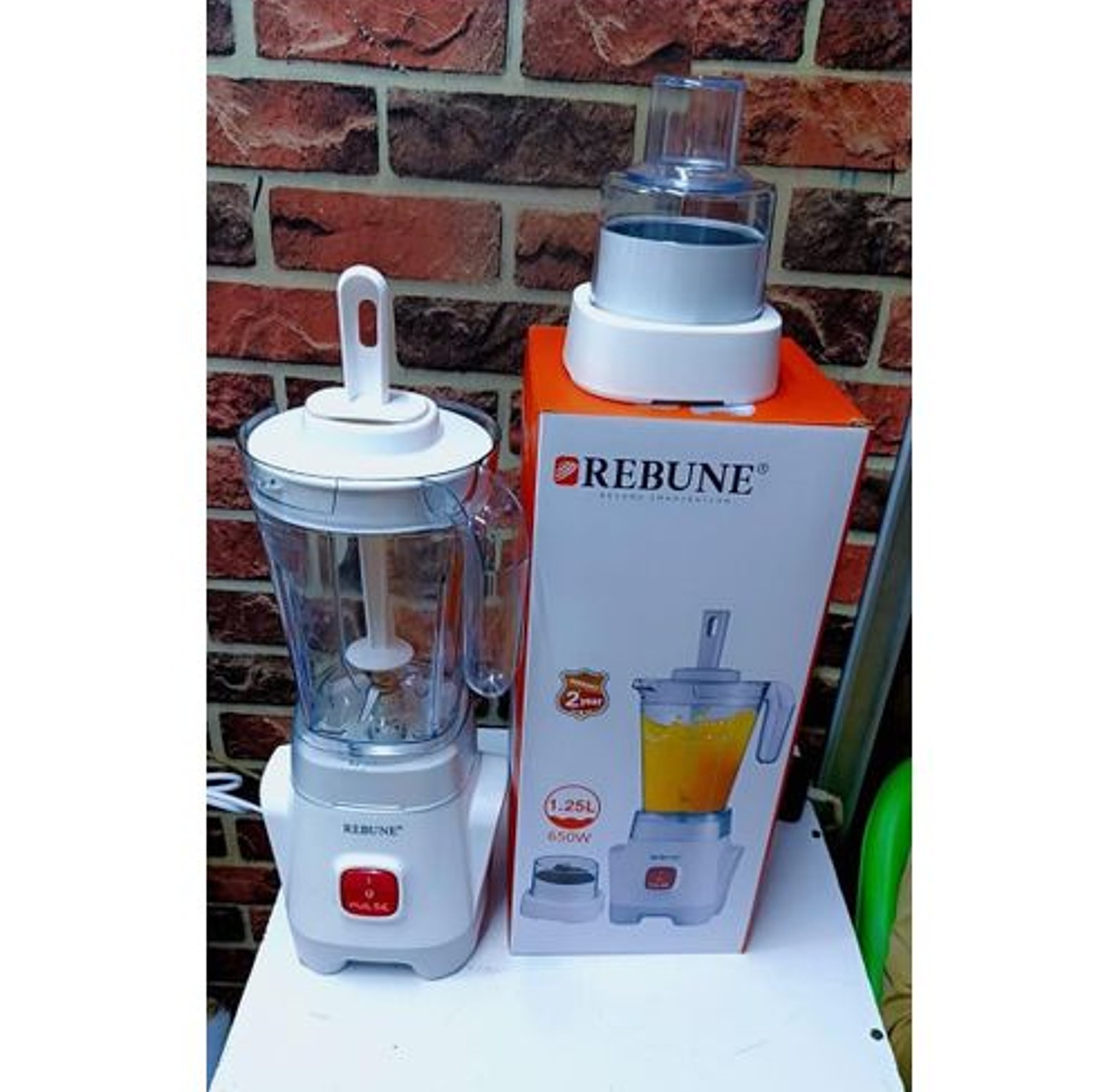 BLENDER. Rebune 2-in-1 Blender With Grinder Quality Motor Stainless Steel Blender With Grinding Machine 1.25ltrs Jug HIGHLY RECOMMENDED image