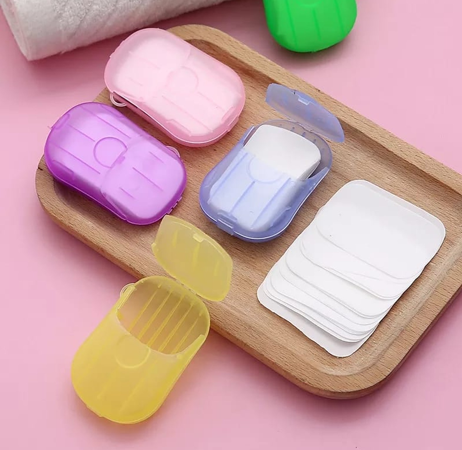 20pcs Disposable Soap Paper Travel Soap Paper L image