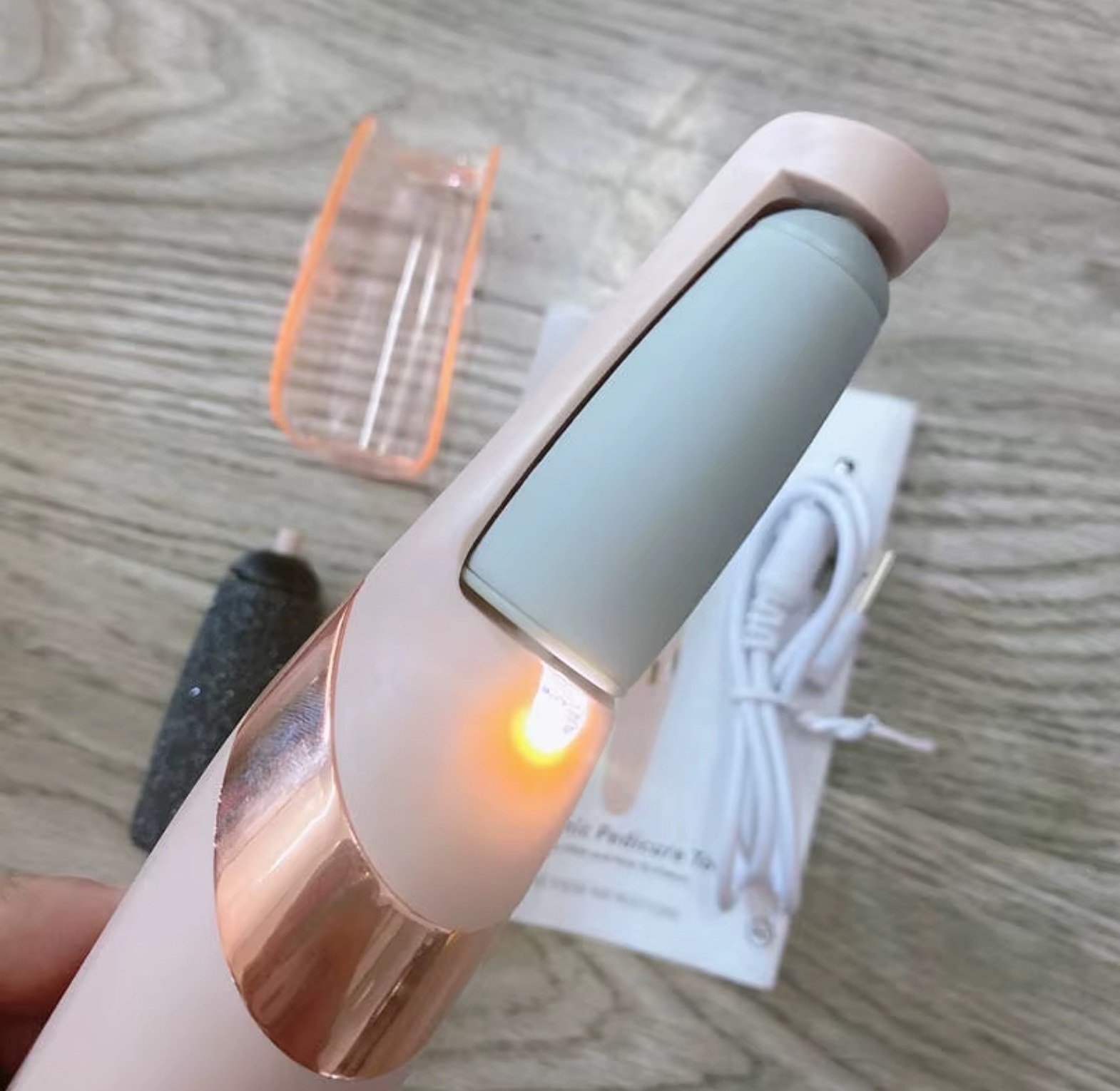 Rechargeable Pedicure Tool With Two Heads image