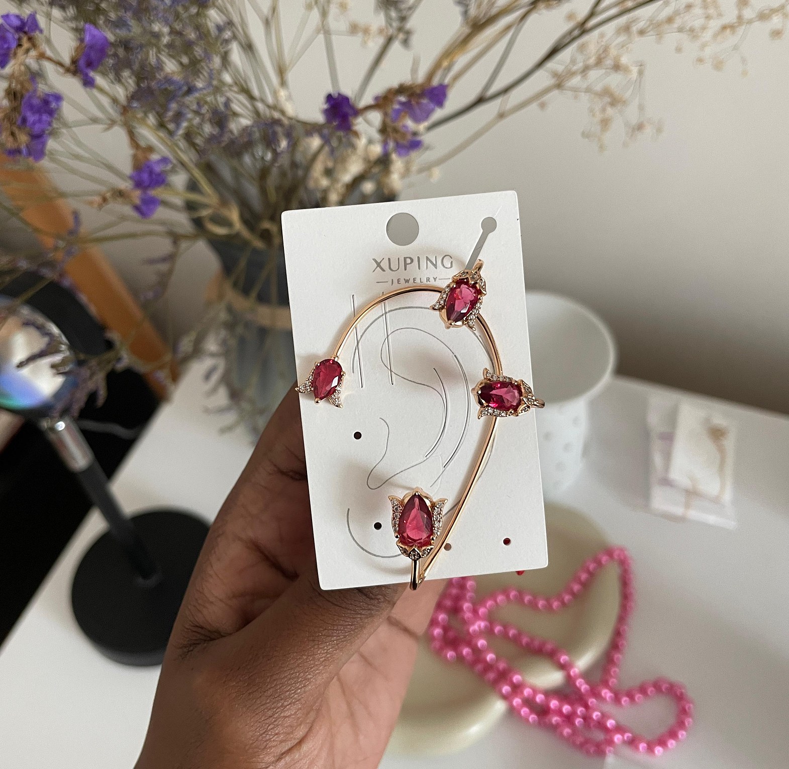 Ruby Flame Ear Cuff image