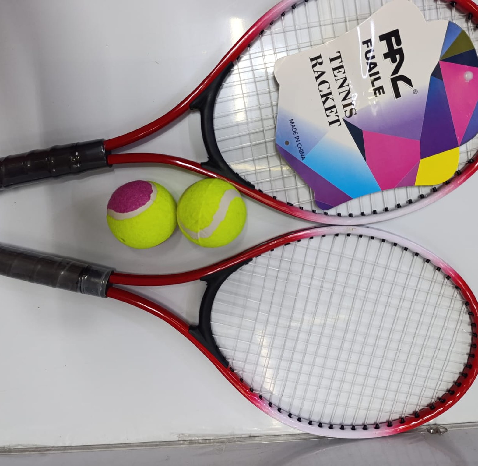 Table Tennis Racket Pair Plus Free Ball. image