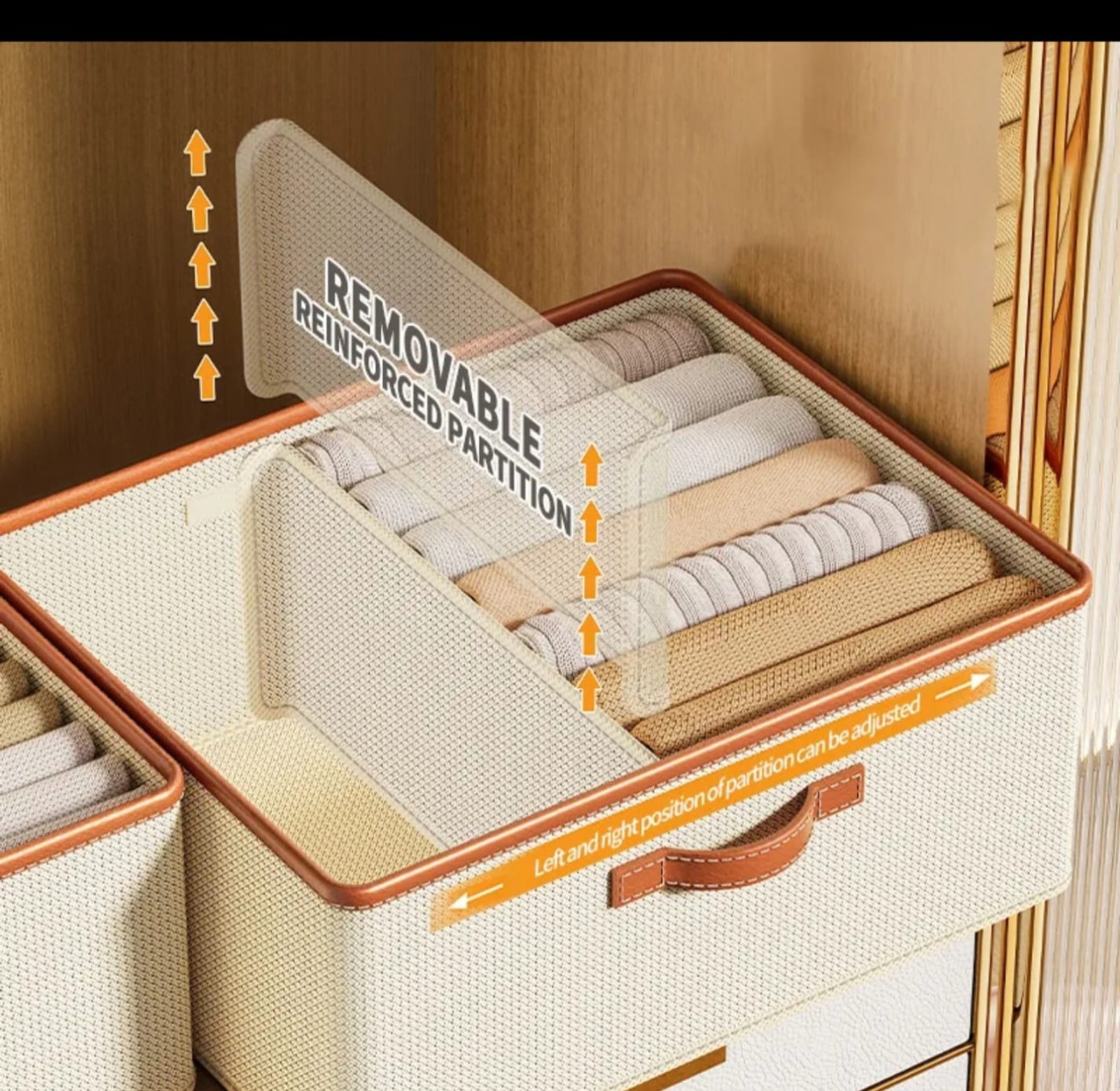 Foldable Closet Organizer with Removable Dividers image