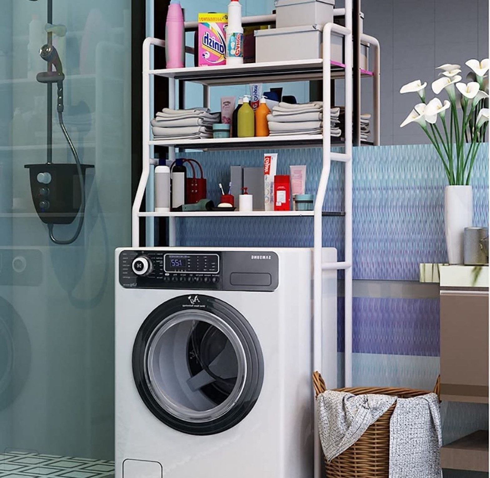 Cl Laundry 3 Tier Over The Washing Machine Storage Rack image