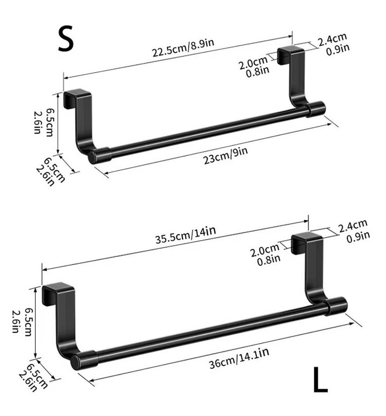 Wall-Mounted Kitchen Cabinet Towel Rack image