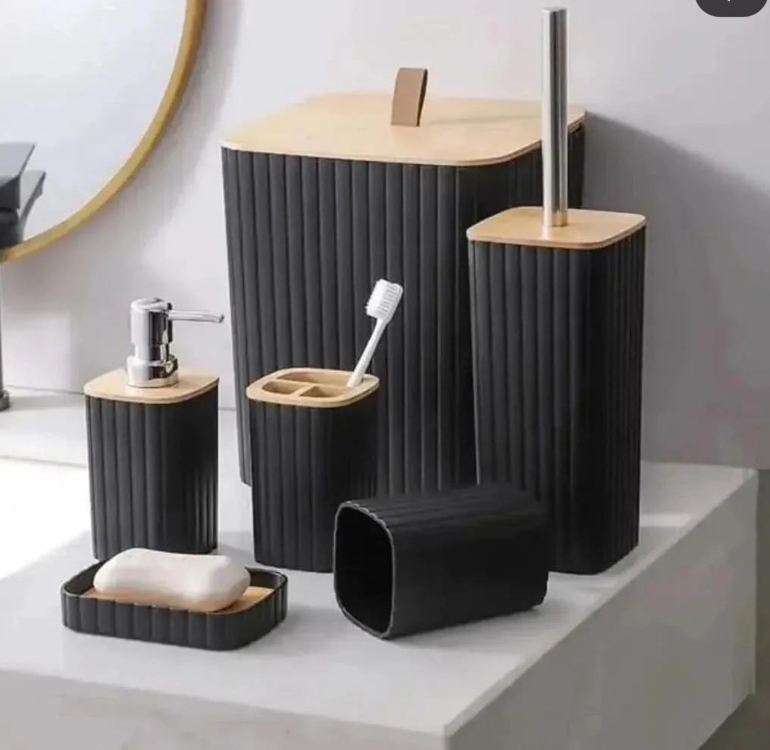 6 in 1 bathroom accessories set image