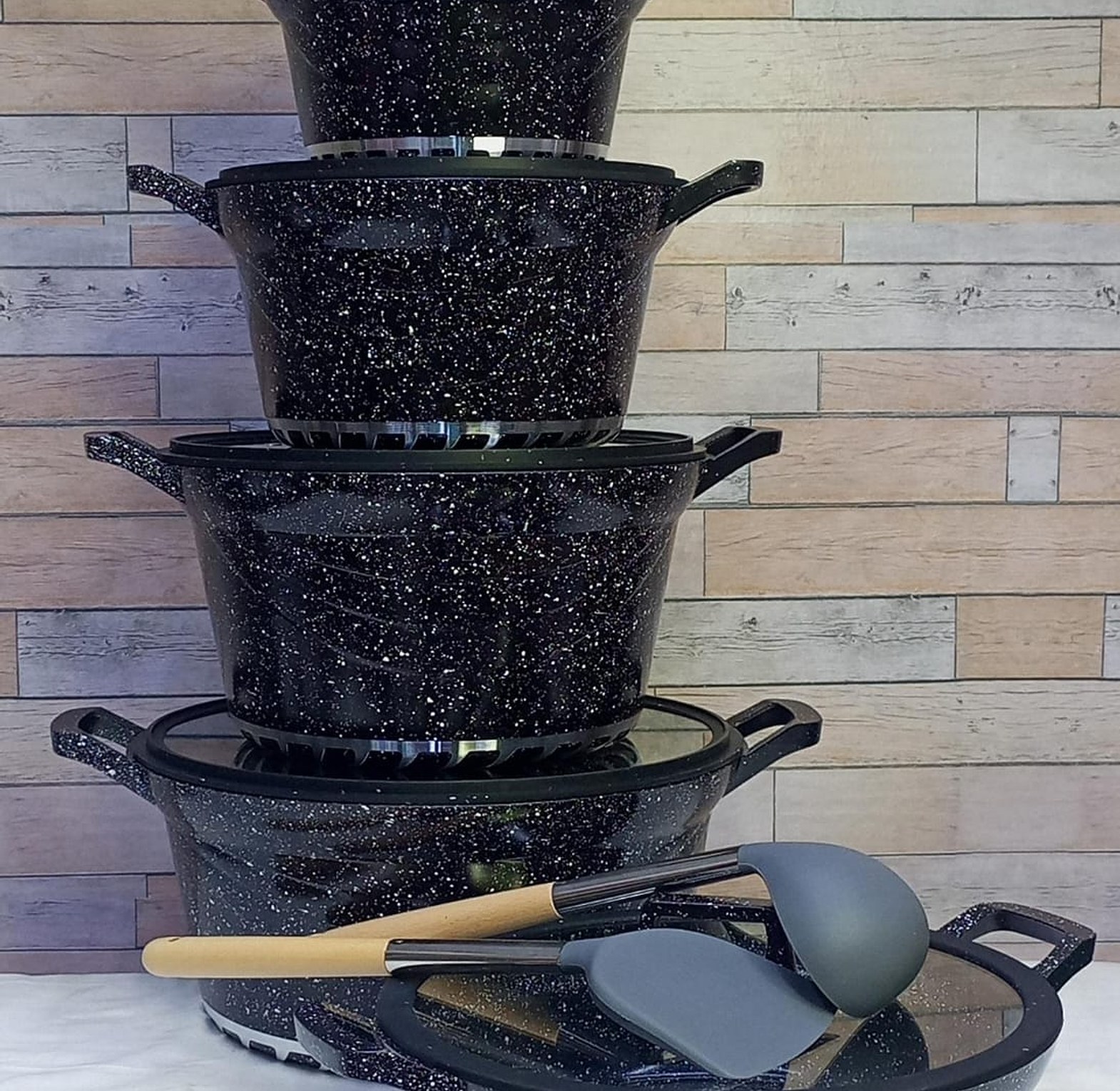 Bosch 11 PCS Granite Cookware Set with Silicone Lid image