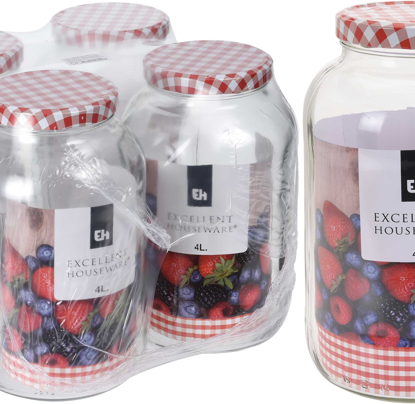 GLASS JAR 4 LITER METAL L image