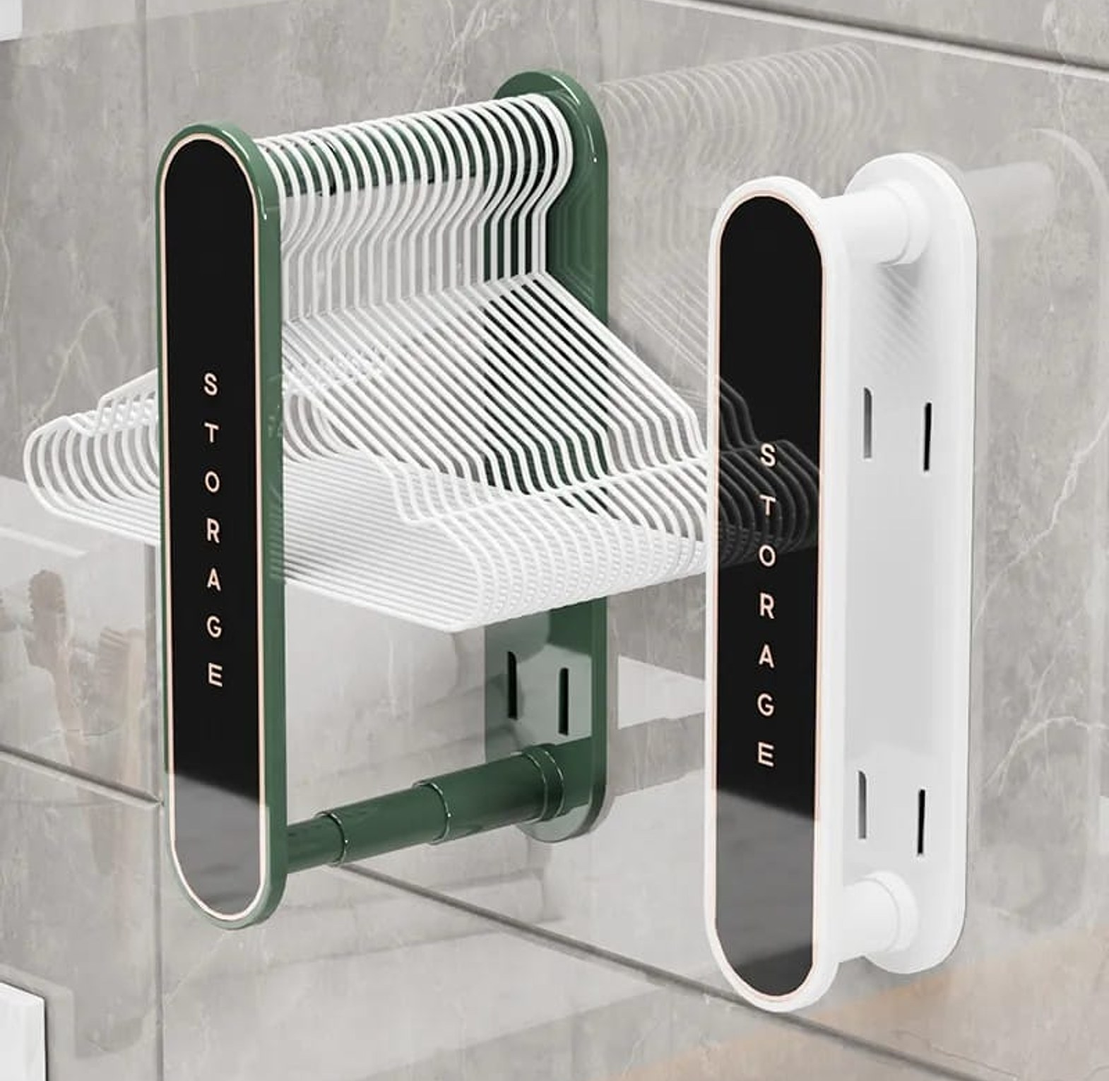 Retractable Hanger Storage Shelf Punch-free image