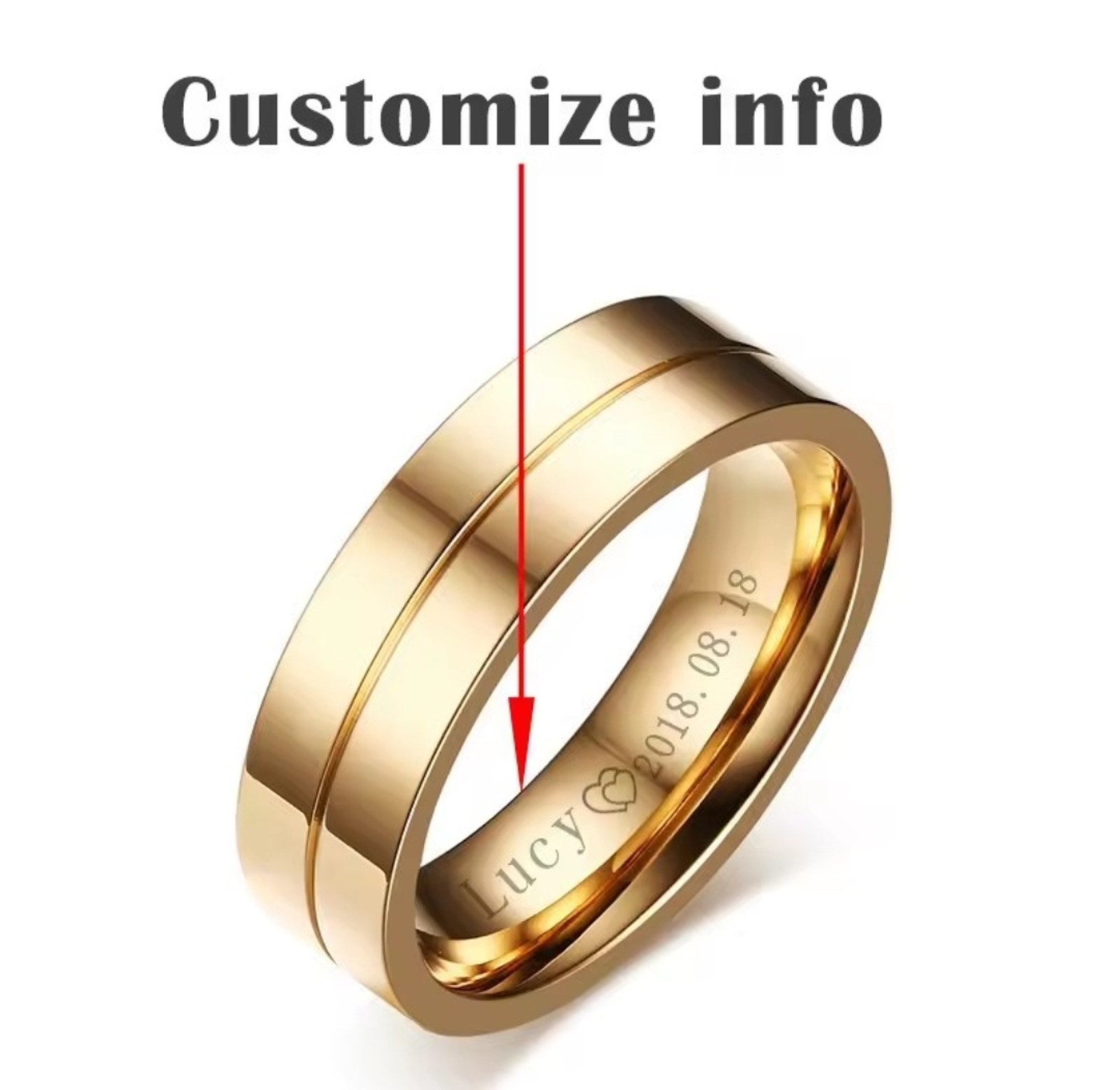 Stainless Steel Non Tarnish Couple wedding bands/rings  image