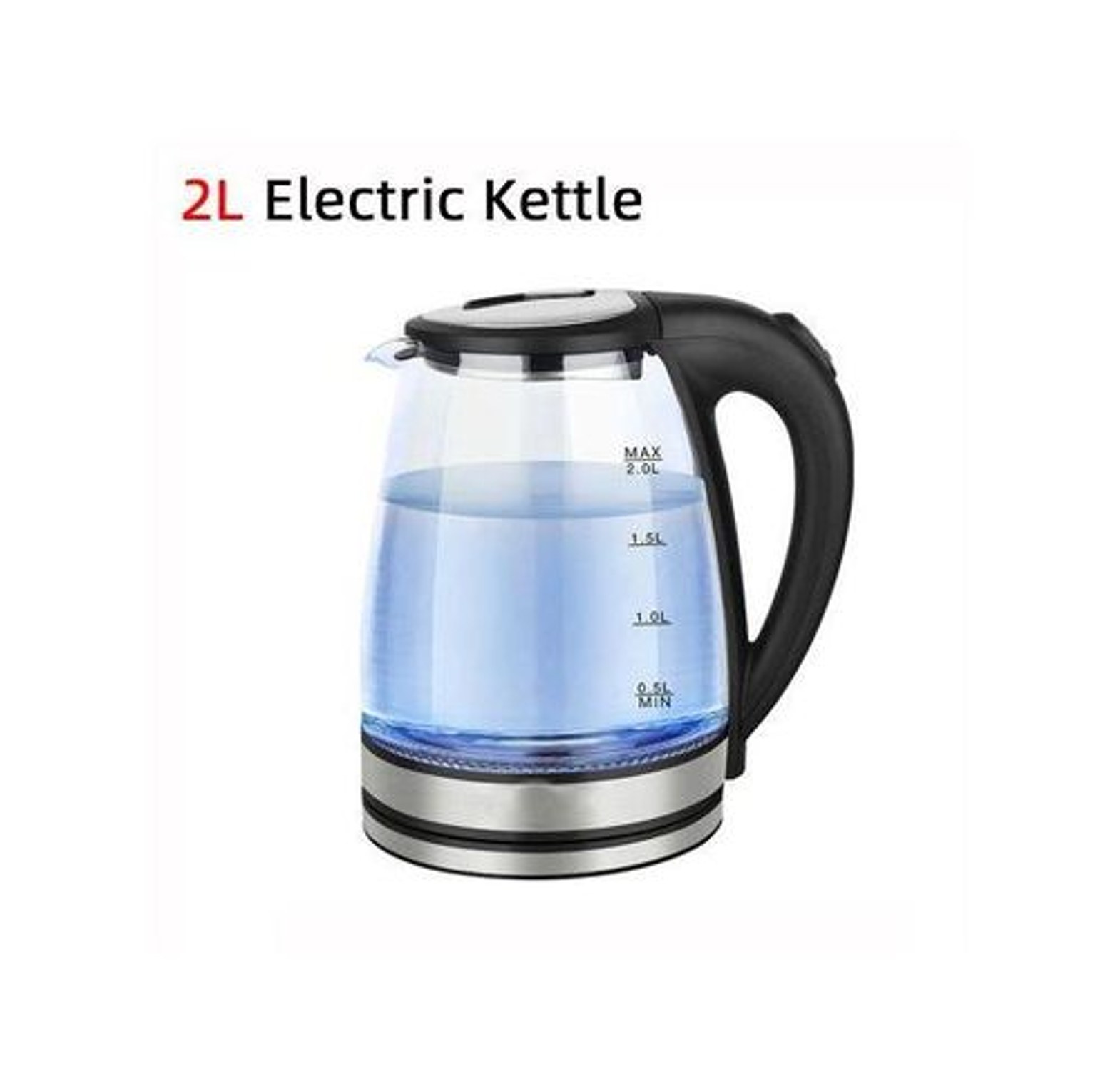 Sokany Automatic Quality Cordless Clear Glass Water Boiler & Heater 2L image