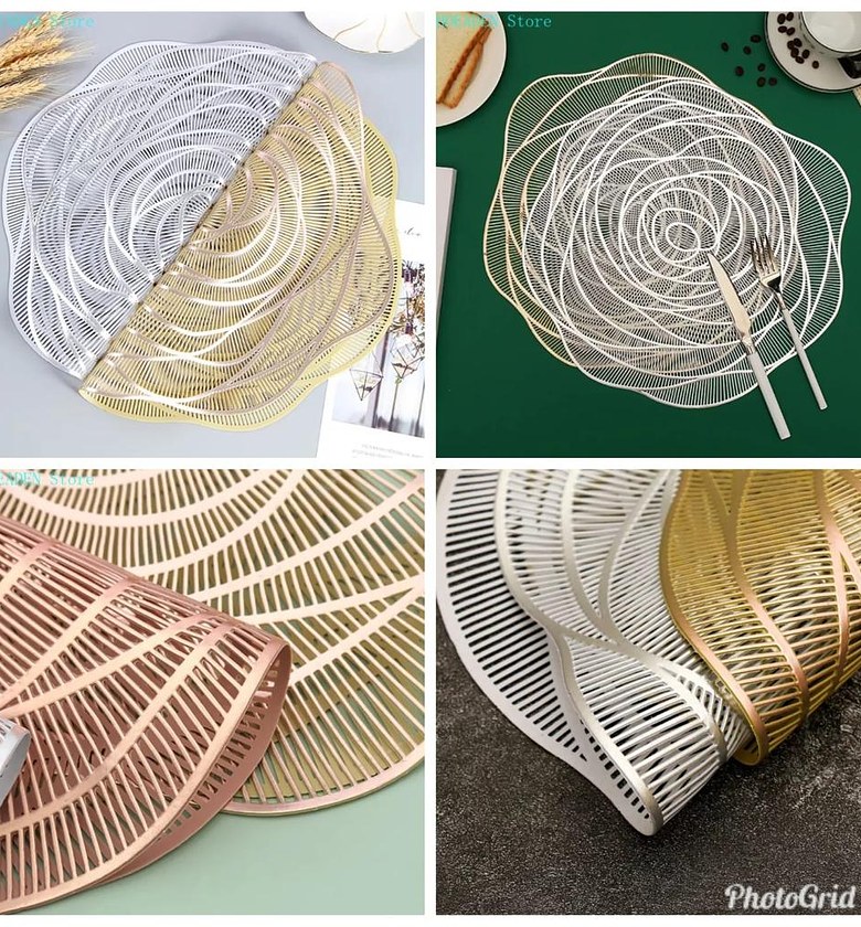 TABLE MATS.   A set of 6pcs  PVC Table Mat image