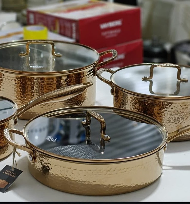 UAKEEN Germany VK 99 8PCS Premium Triply Stainless Steel Cookware Set image