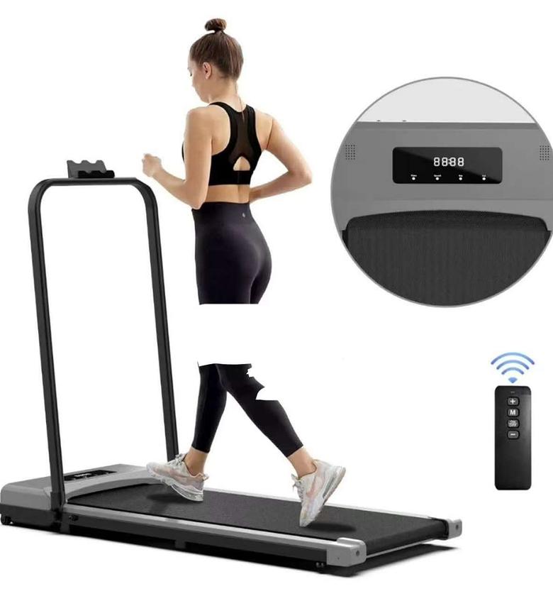 8-Speed Foldable Walking Pad Treadmill with Handlebars image