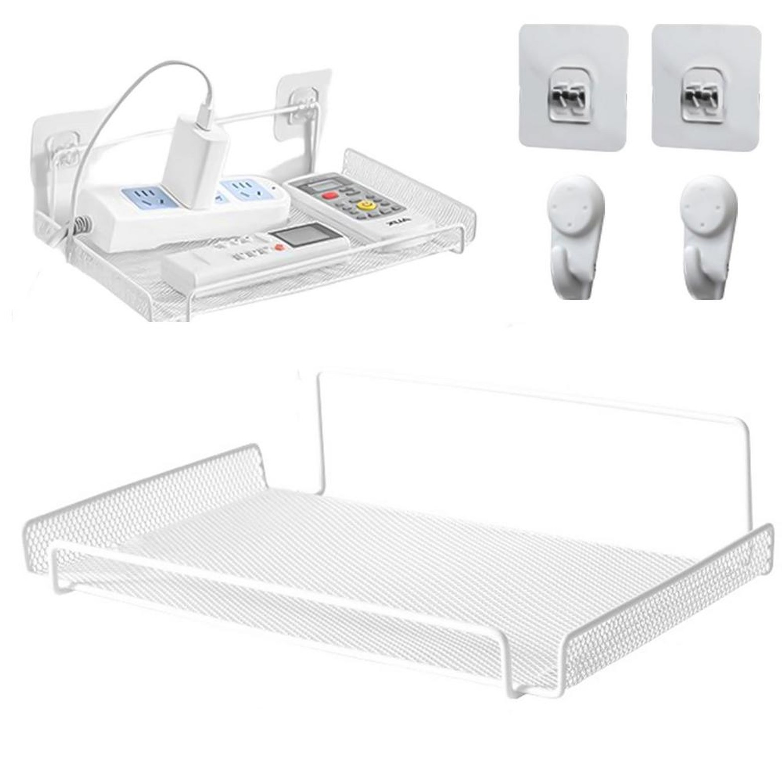 Wall-Mounted Router & Remote Control Organizer Shelf  image