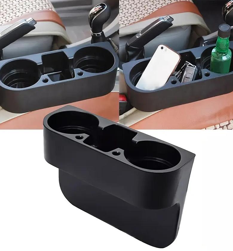 Car Seat Gap Organizer Double Cup Holder & Phone Slot – Car Interior Accessory Kenya, Fits Toyota, SUV image