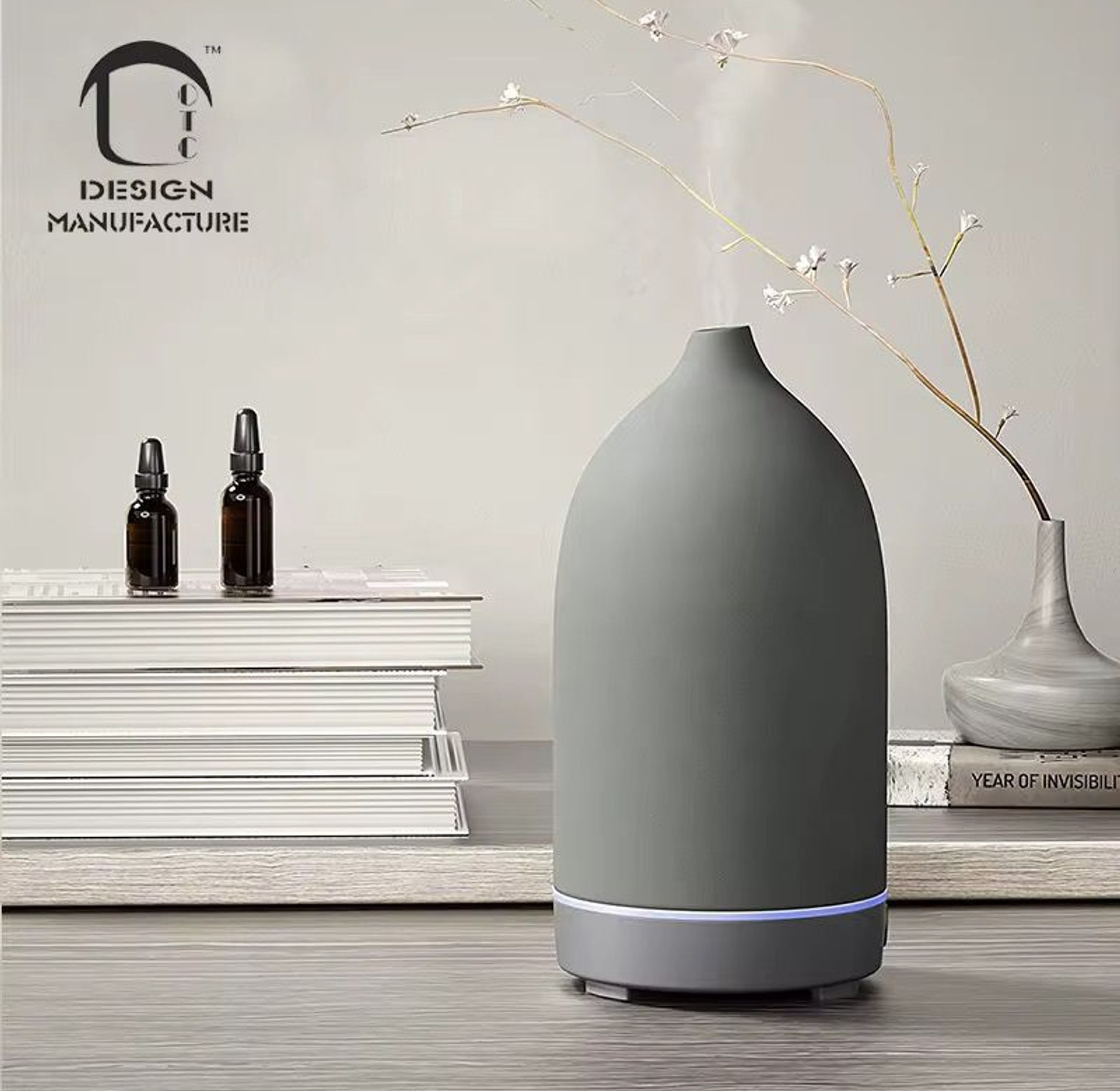 160ml Ceramic Aroma Diffuser – Aromatherapy Home Air Humidifier with Power Cable image