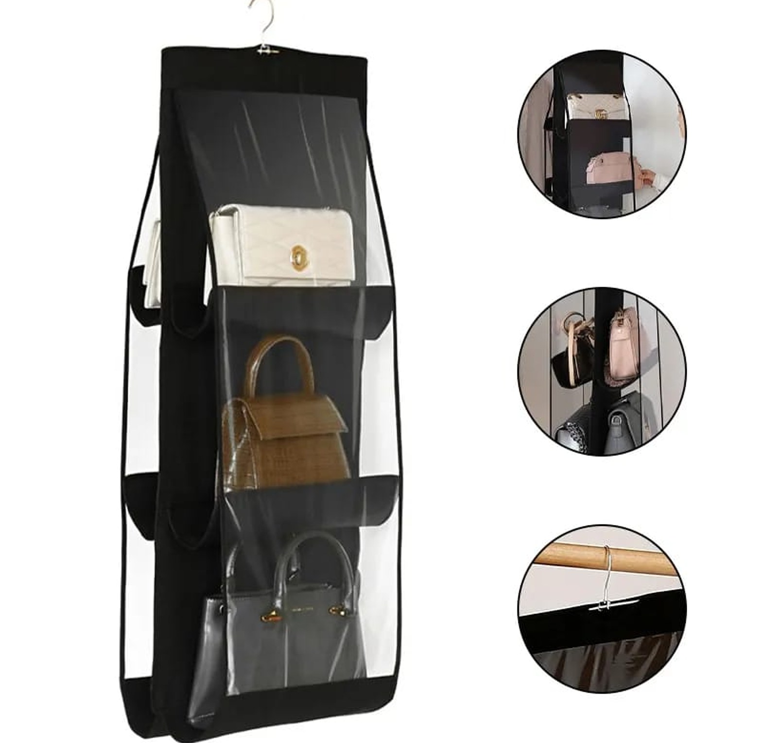6-Slot Hanging Handbag & Purse Organizer image