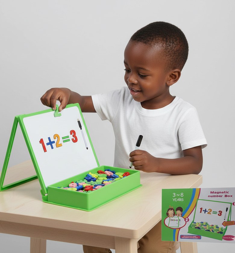 Magnetic Number Box for Kids, Educational Toy, Learning Math image