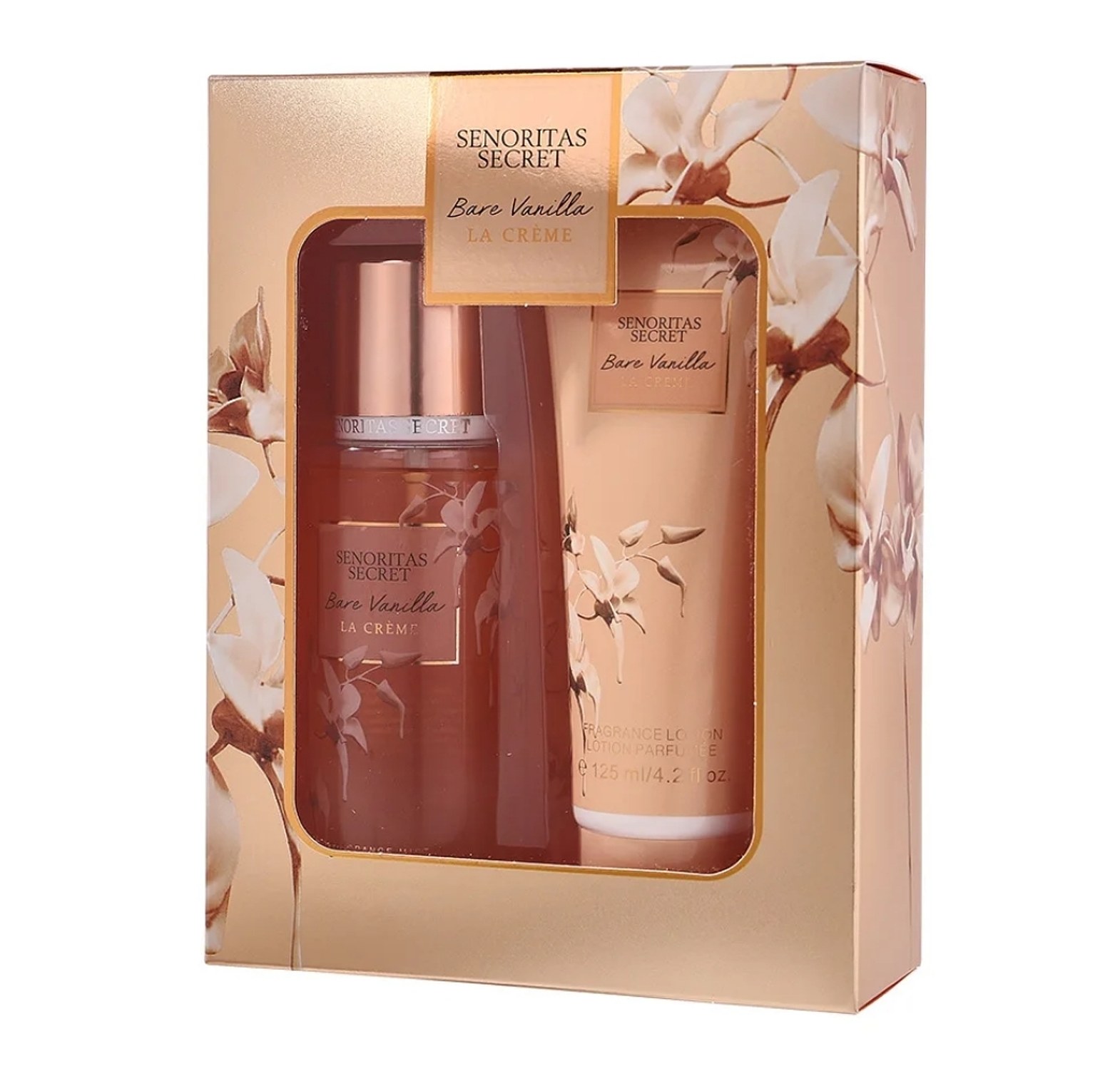 Senoritas Secret Bare Vanilla La Creme Perfume Gift Set with 125ml Perfume Body Mist & 125ml Perfume Lotion  image