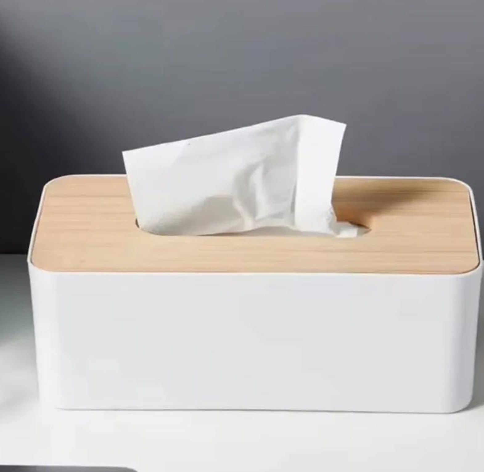 Napkin/ Serviette holder with bamboo wood cover image