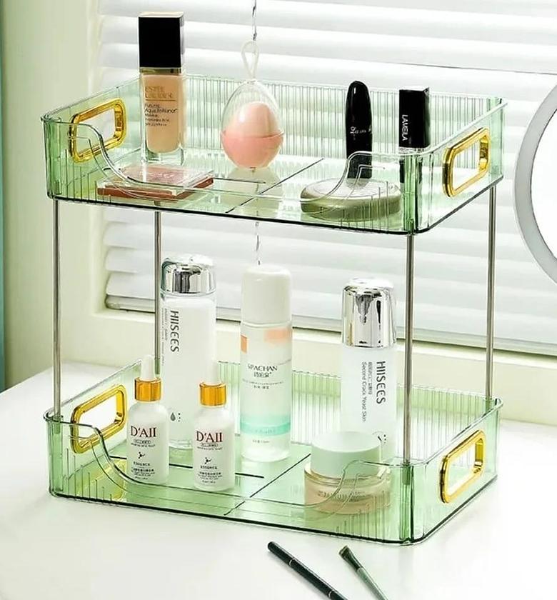 2 Layer Multipurpose organizer/ Jewellery Holder Cosmetics Vanity Tray image