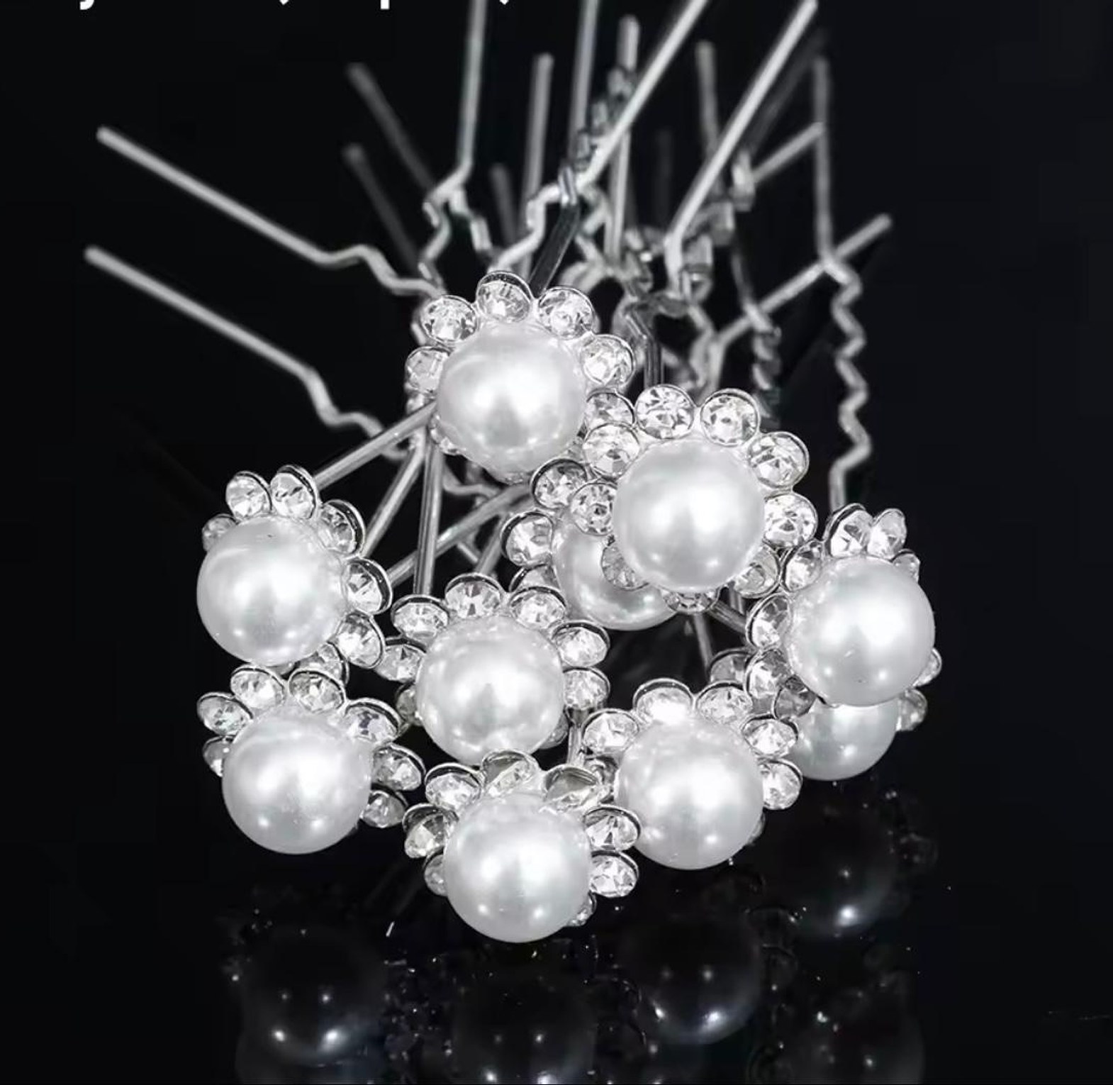 Crystal Pearl Hair Pins image