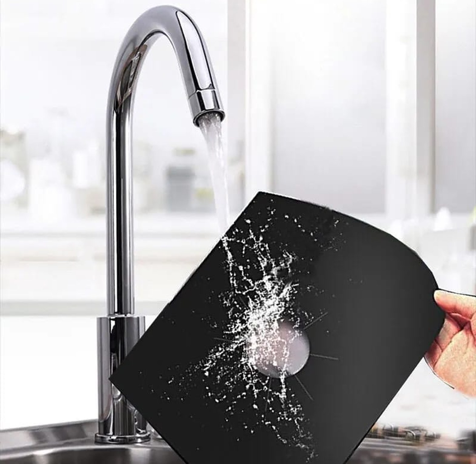 4 Piece Cooker Top Cover Mats Set Burner Protector Mat image