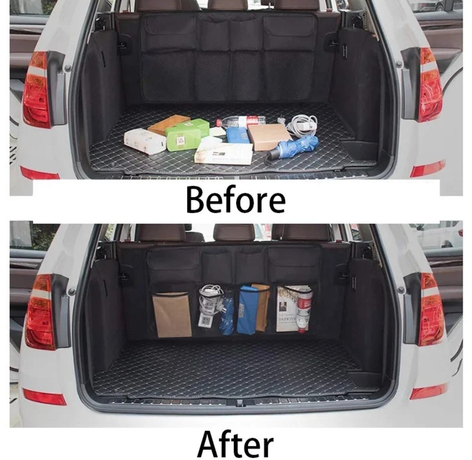 Car Boot Organizer Backseat Hanging Storage Bag for SUVs & Hatchbacks – Heavy Duty Space Saver image