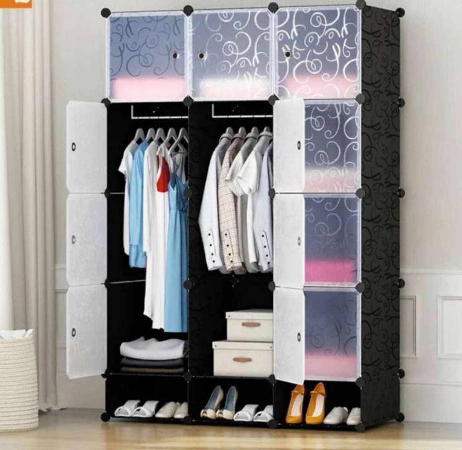 TC 3 Columns Best Quality Heavy Portable Plastic Wardrobes image