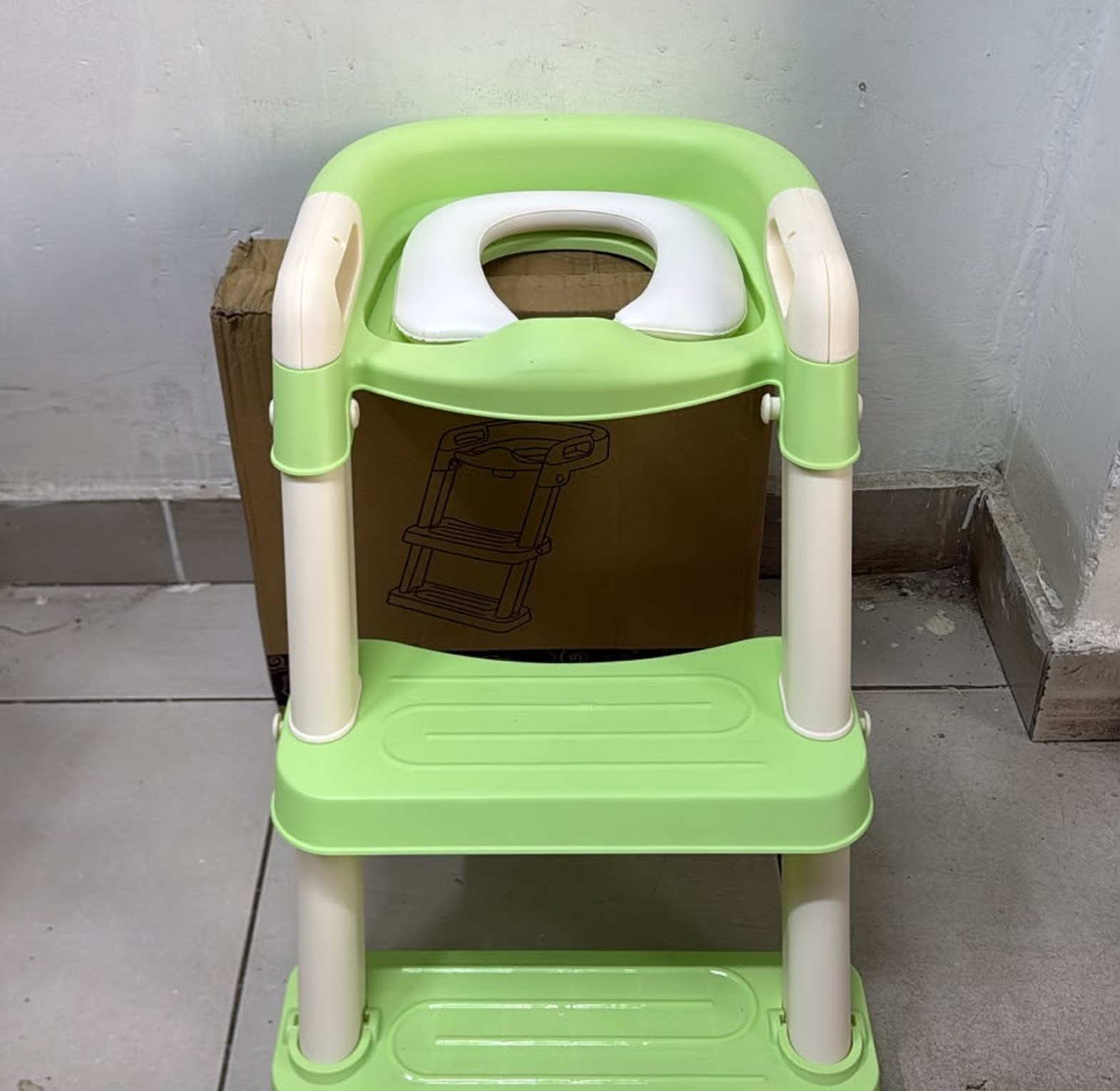 Kids Potty Training Toilet Seat with Step Ladder, Anti-Slip Steps & Soft Cushion image