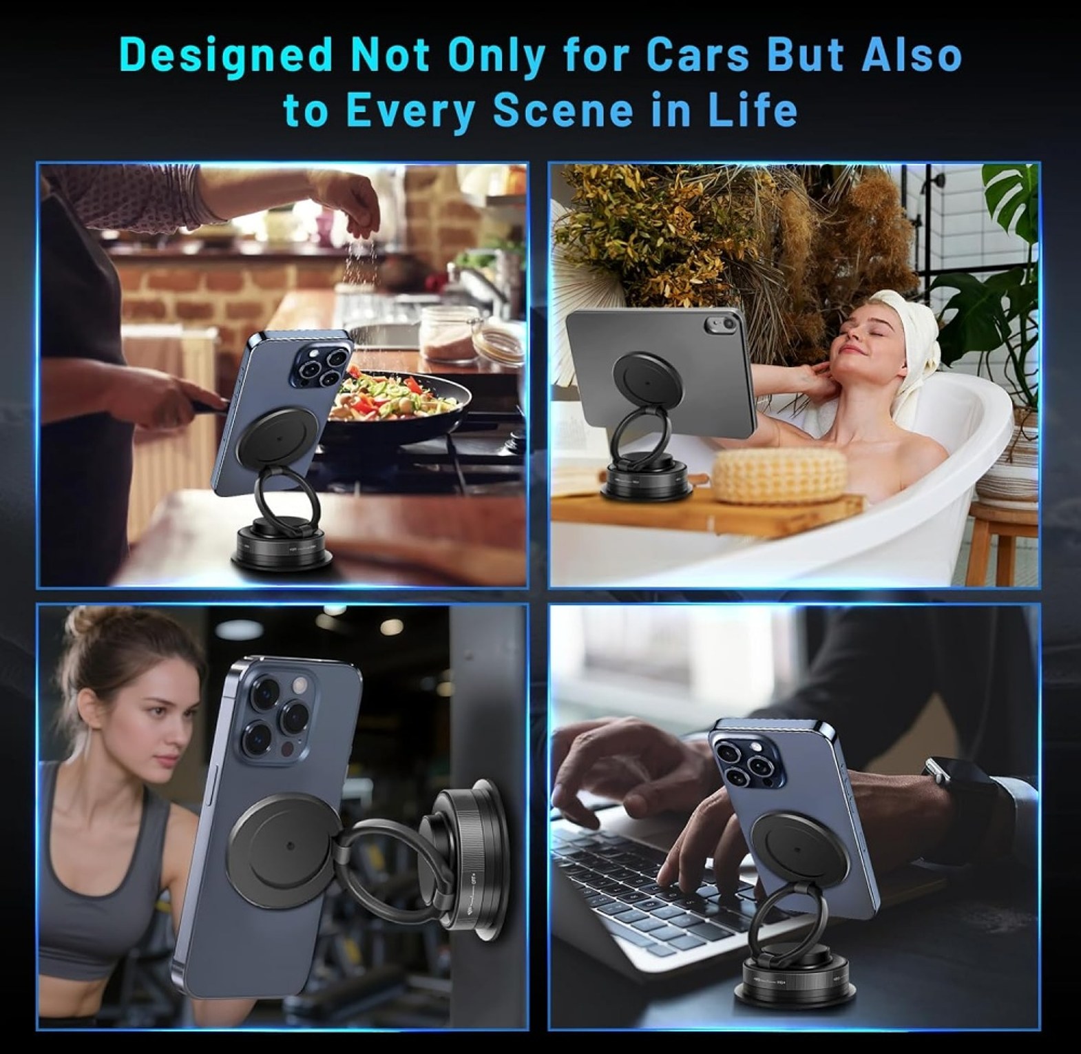 360° Rotating Magnetic Phone Holder, Foldable & Retractable image