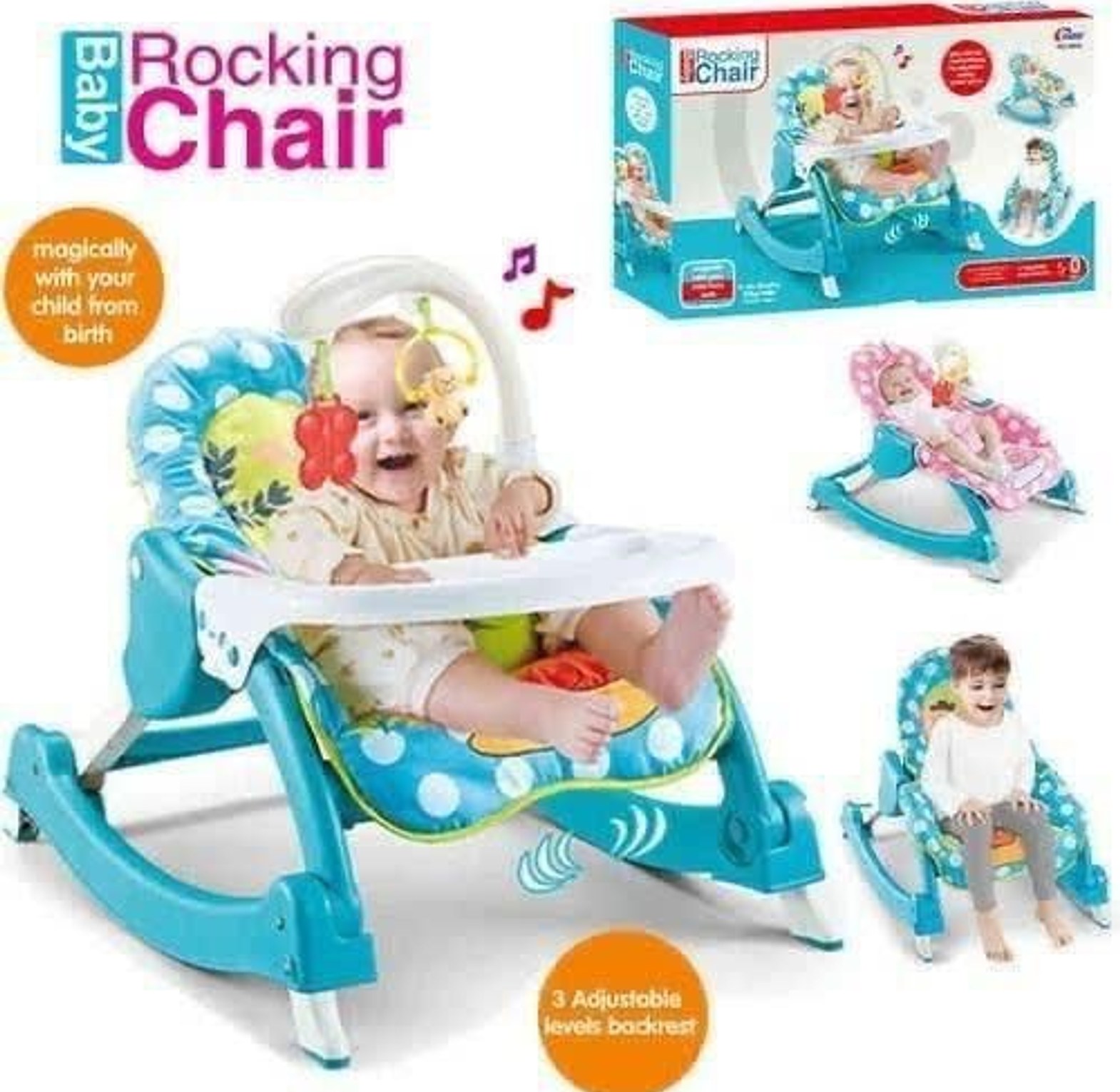 Quality Affordable 3in1 Baby rocker  Max weight 18kgs  Vibration/melody. IDEAL GIFT image
