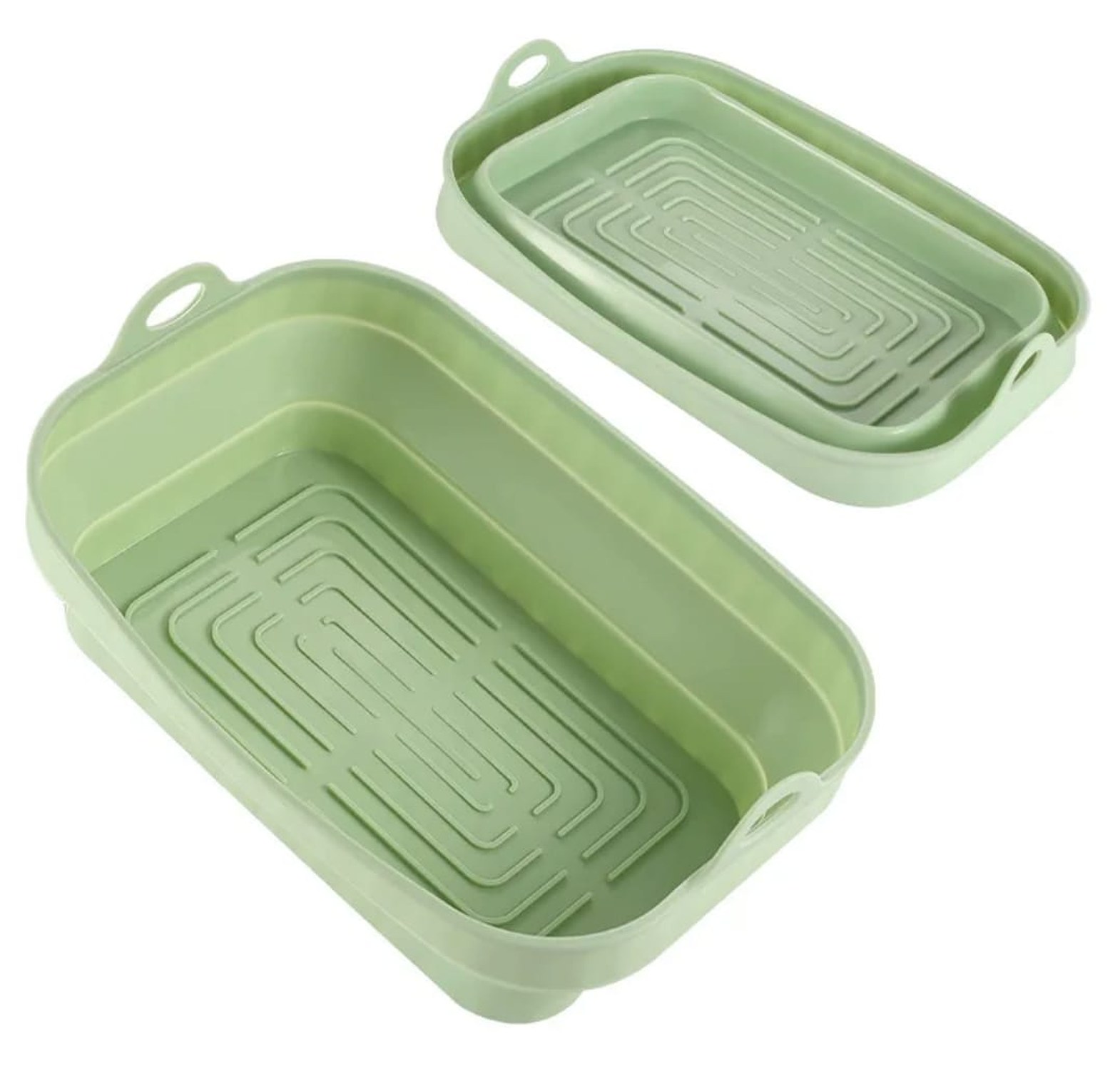 Premium Rectangular Silicone Air Fryer Liner and Reusable Baking Basket image