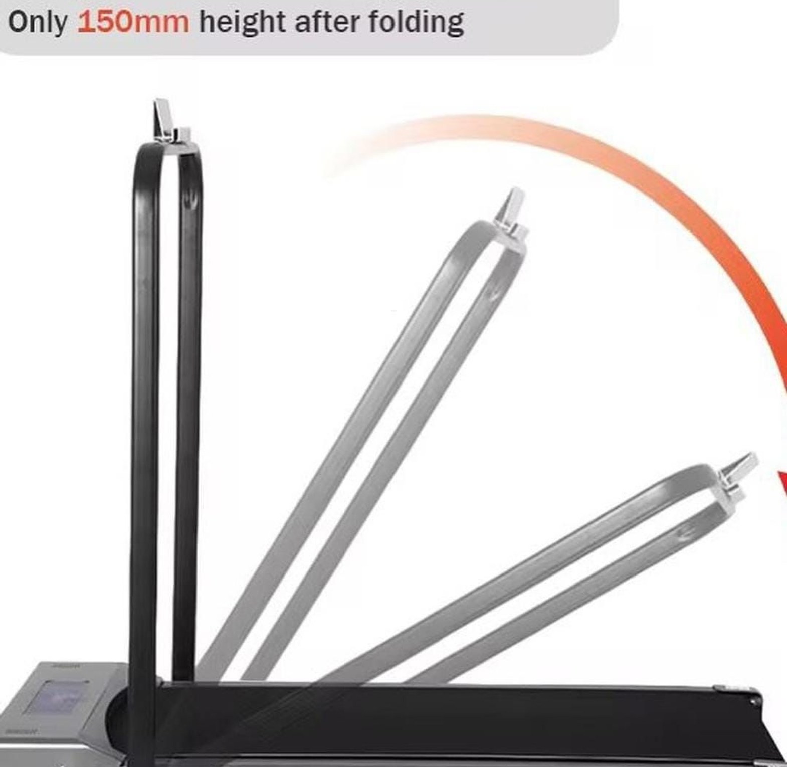 8-Speed Foldable Walking Pad Treadmill with Handlebars image