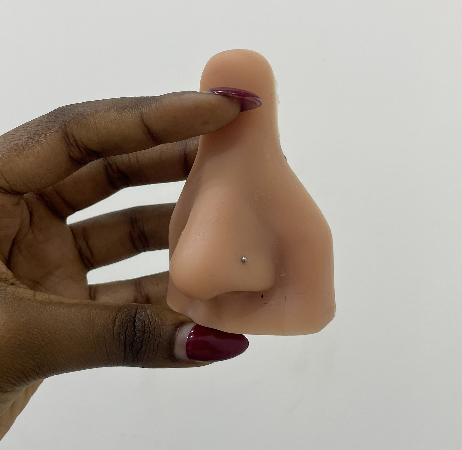 Solid cork screw nose ring  image