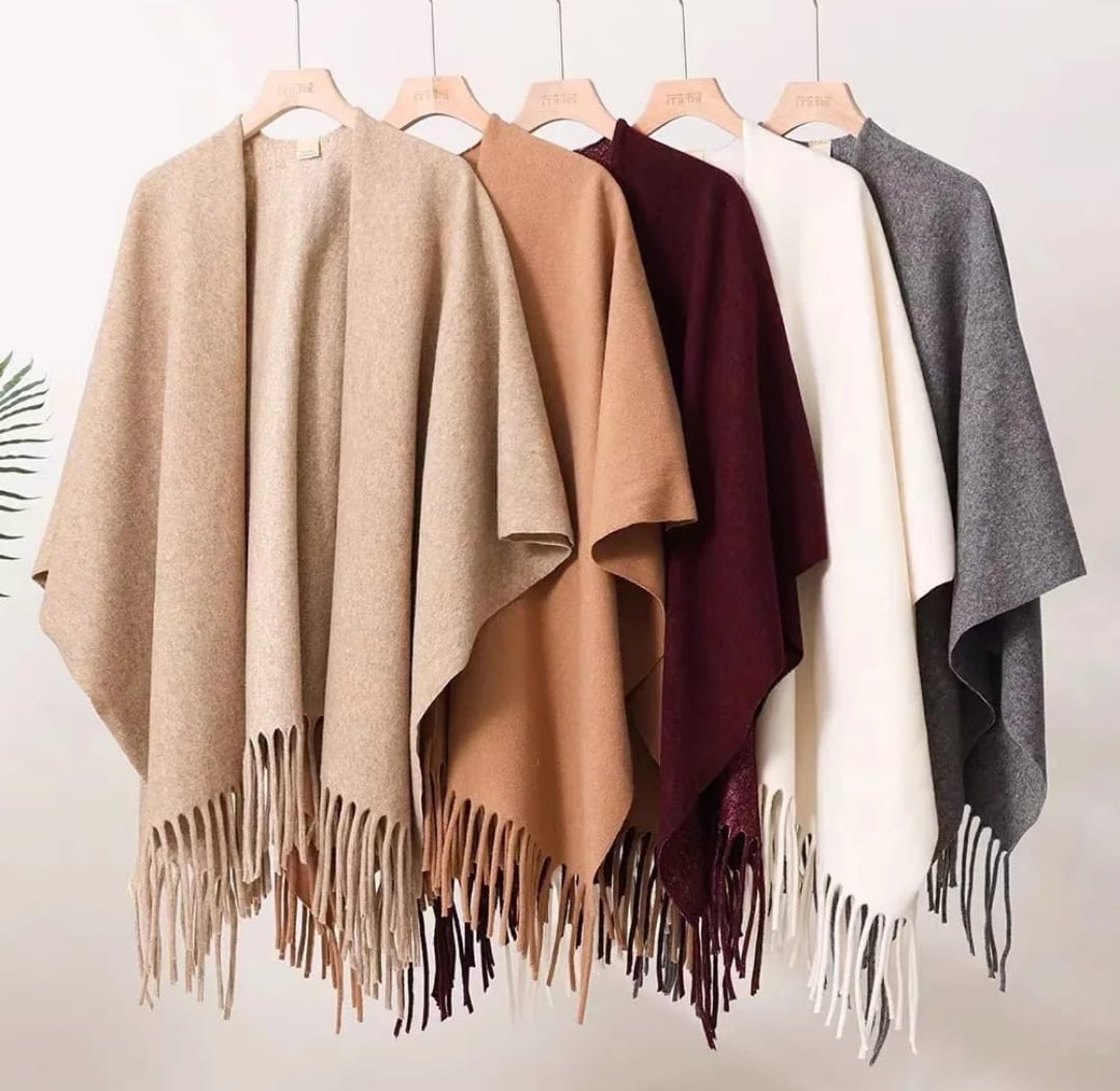 Winter Women Poncho Warm Shawl Double Sided Designer Thickening Blanket Luxury Scarf image