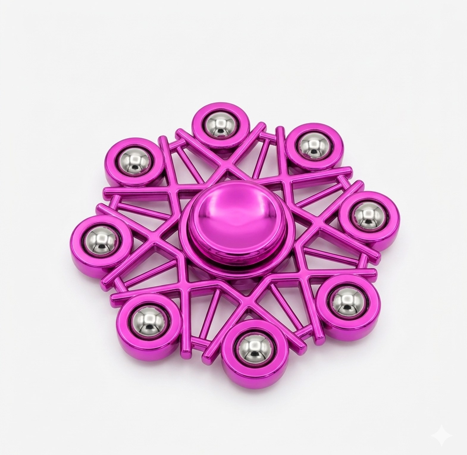 Premium Metallic Flower Fidget Spinner for Stress Relief and ADHD Focus Support image