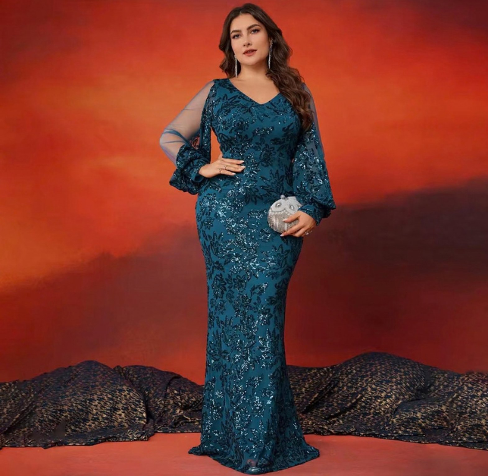 The Emerald Midnight Sequin Gown image