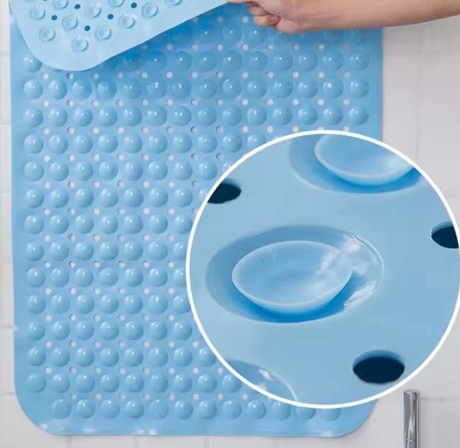 Non Slip Bathroom Mat Anti Slip Shower and Bathtub Safety Mat with Suction Cups (70*40cm) – Durable Bathroom Safety Mats image