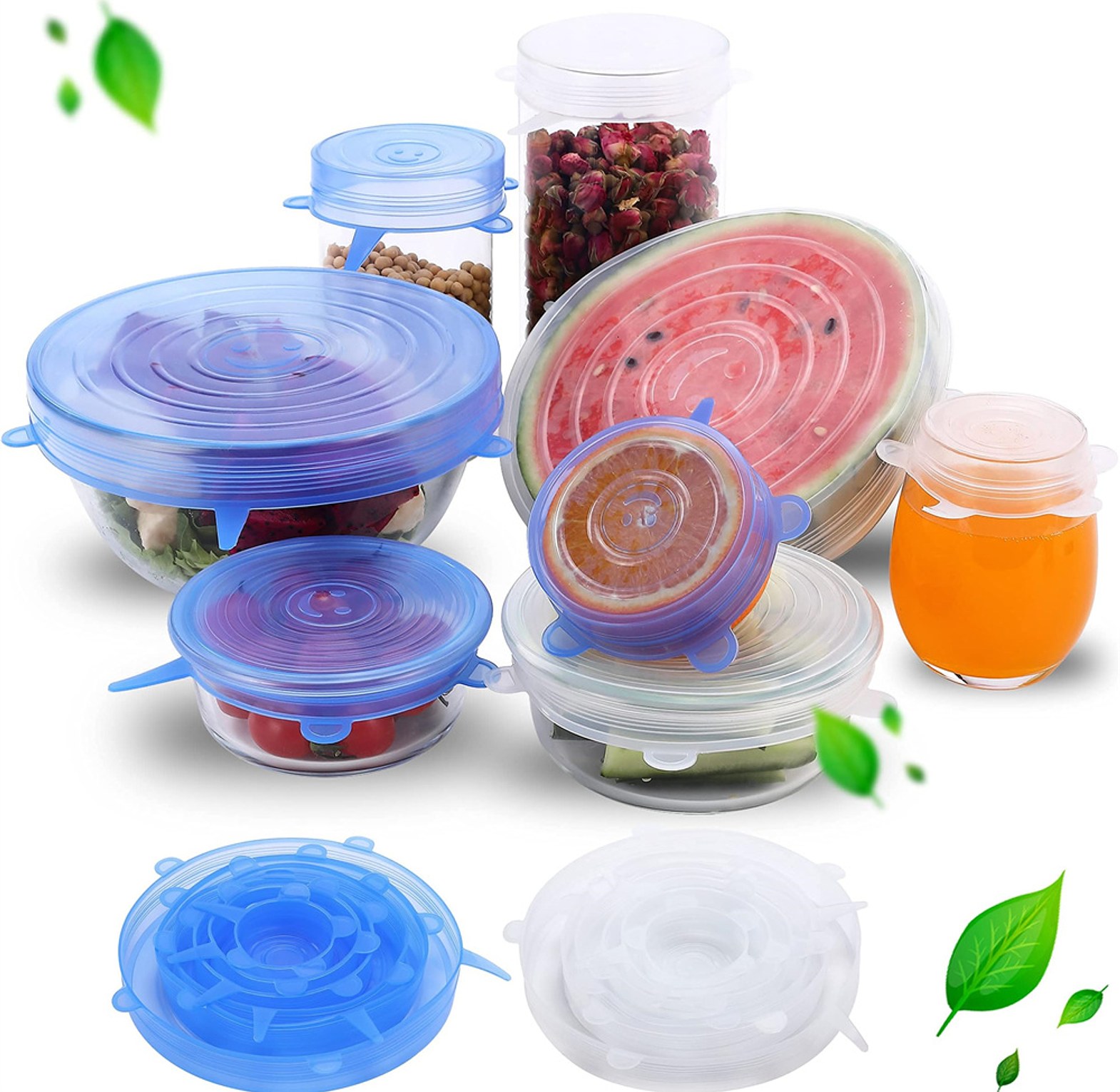 6pcs Silicone Food Covers, Stretch Silicone Cover image