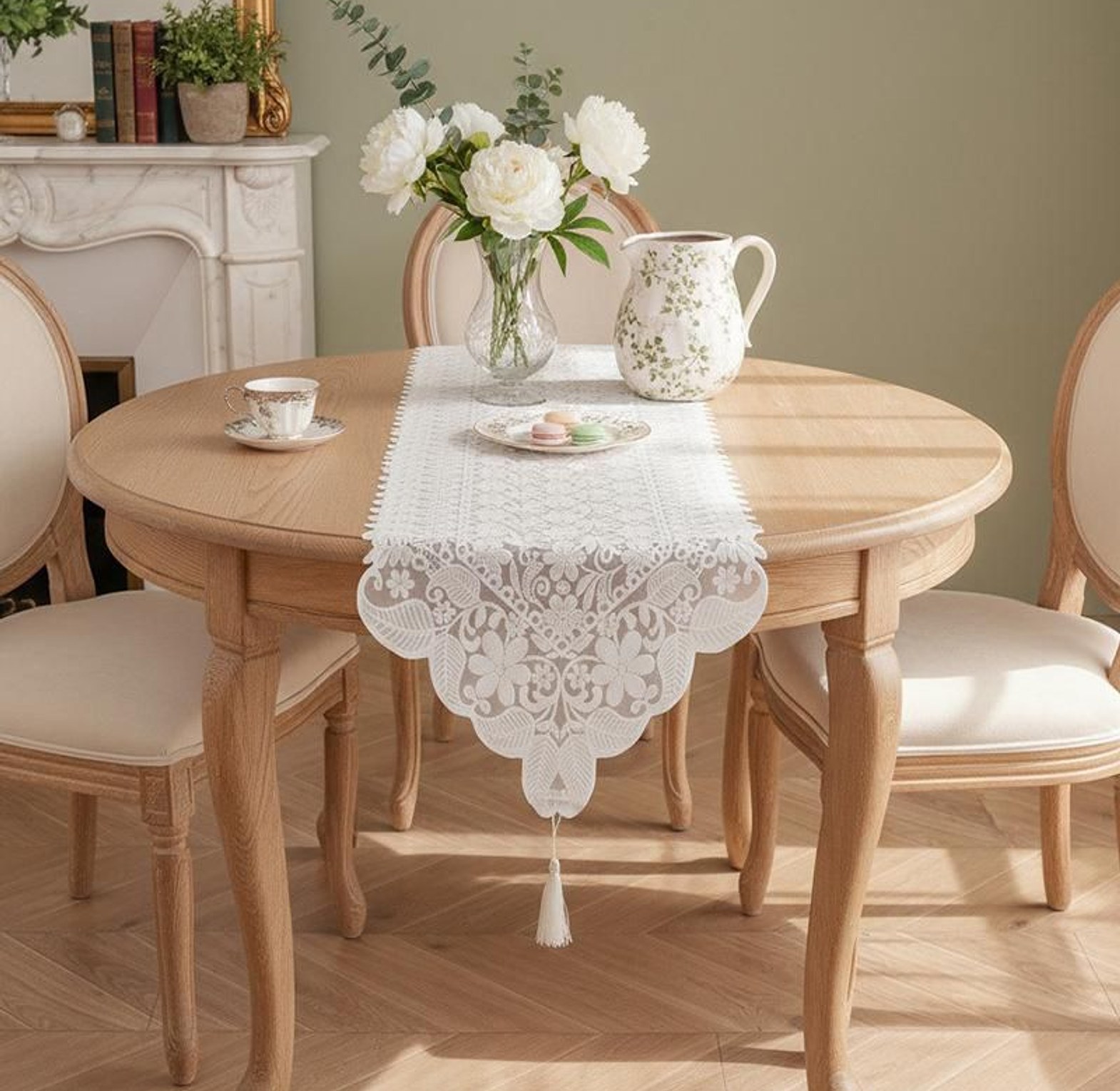 Retro French Lace Table Flag  image