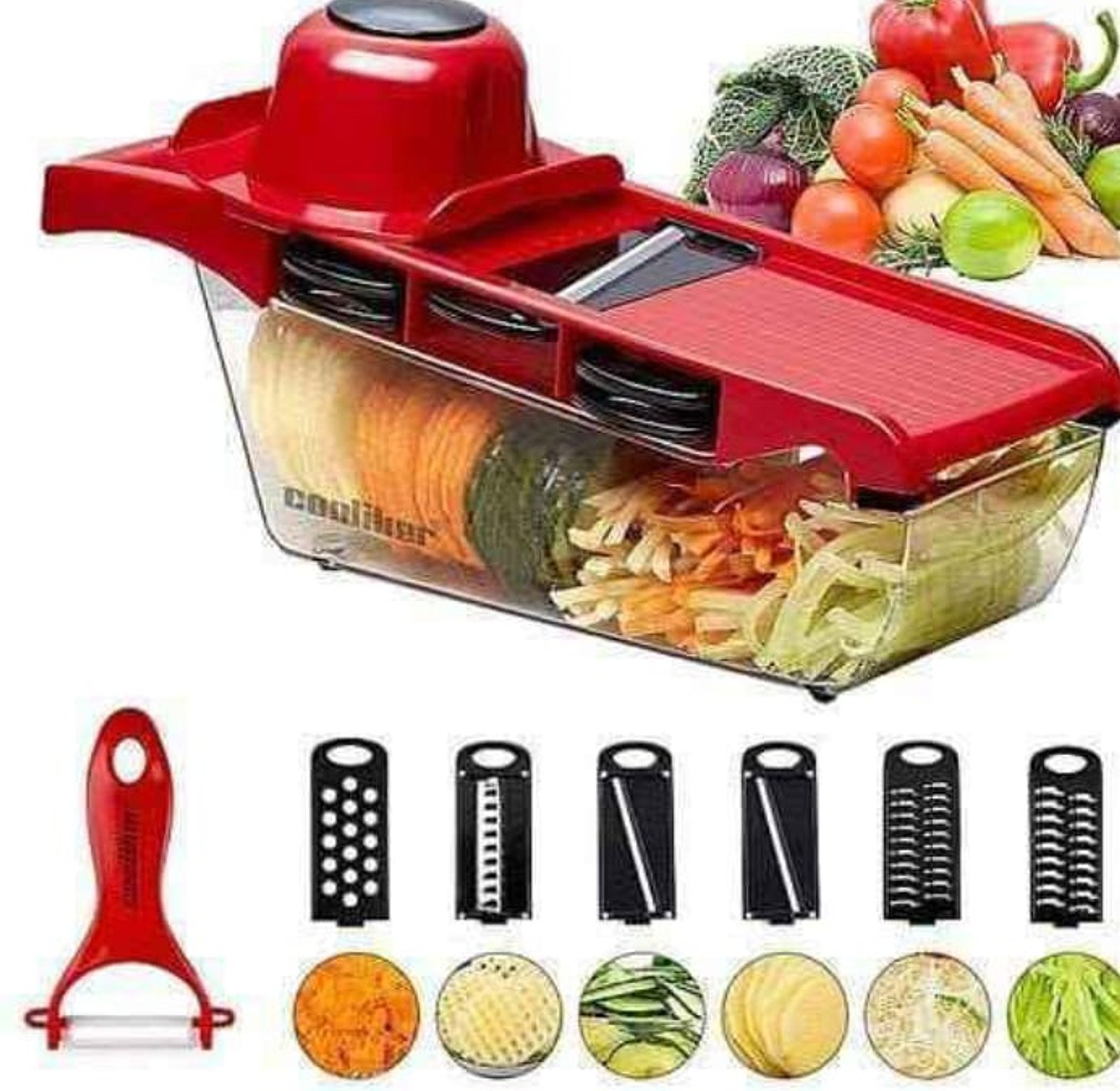 SLICER/GRATERS. Super Value Mandoline Vegetable Cutter Chopper  image
