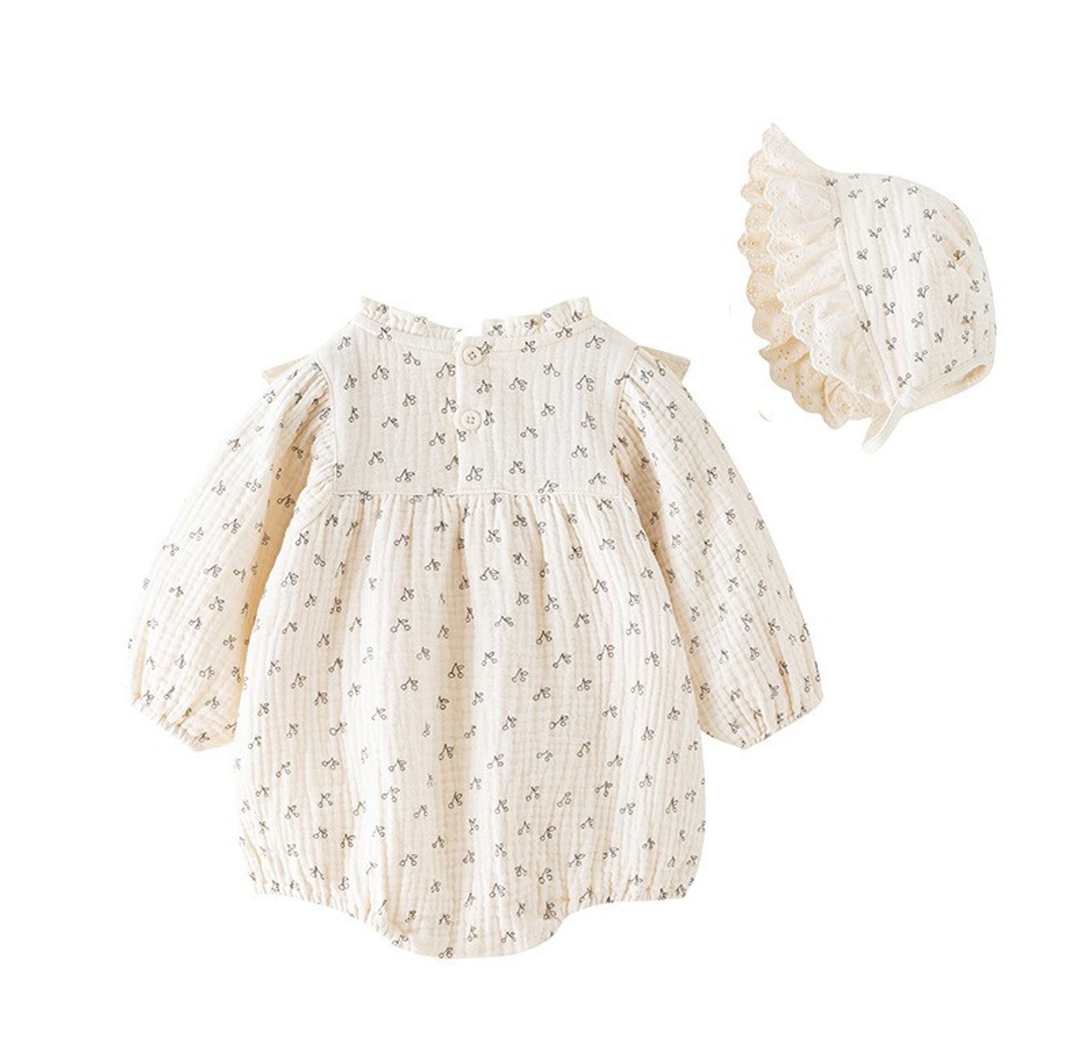 Serene Blossom Muslin Romper image
